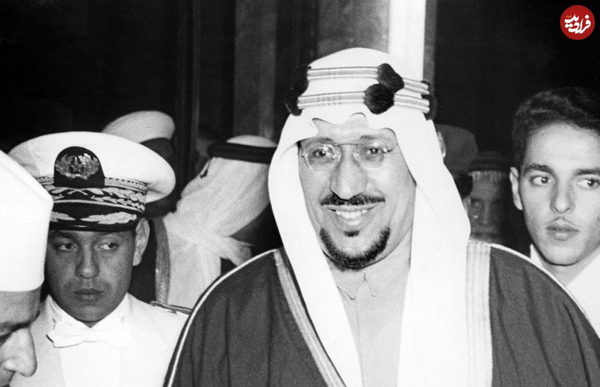 عکس؛ سفر در زمان؛ استقبال «پادشاه دوم عربستان از آخرین پادشاه عراق»؛ سال 1336