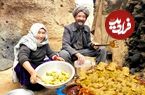 (ویدئو) شیوه دیدنی یک زوج غارنشین افغان در تهیه مرغ سوخاری
