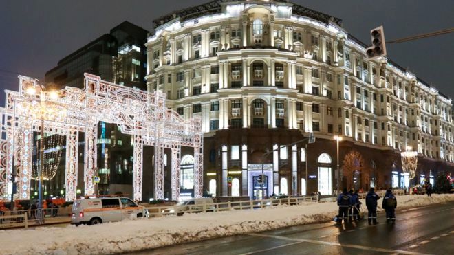 برف مصنوعی در خیابان‌های مسکو