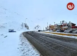 بارش برف در محورهای چالوس و هراز