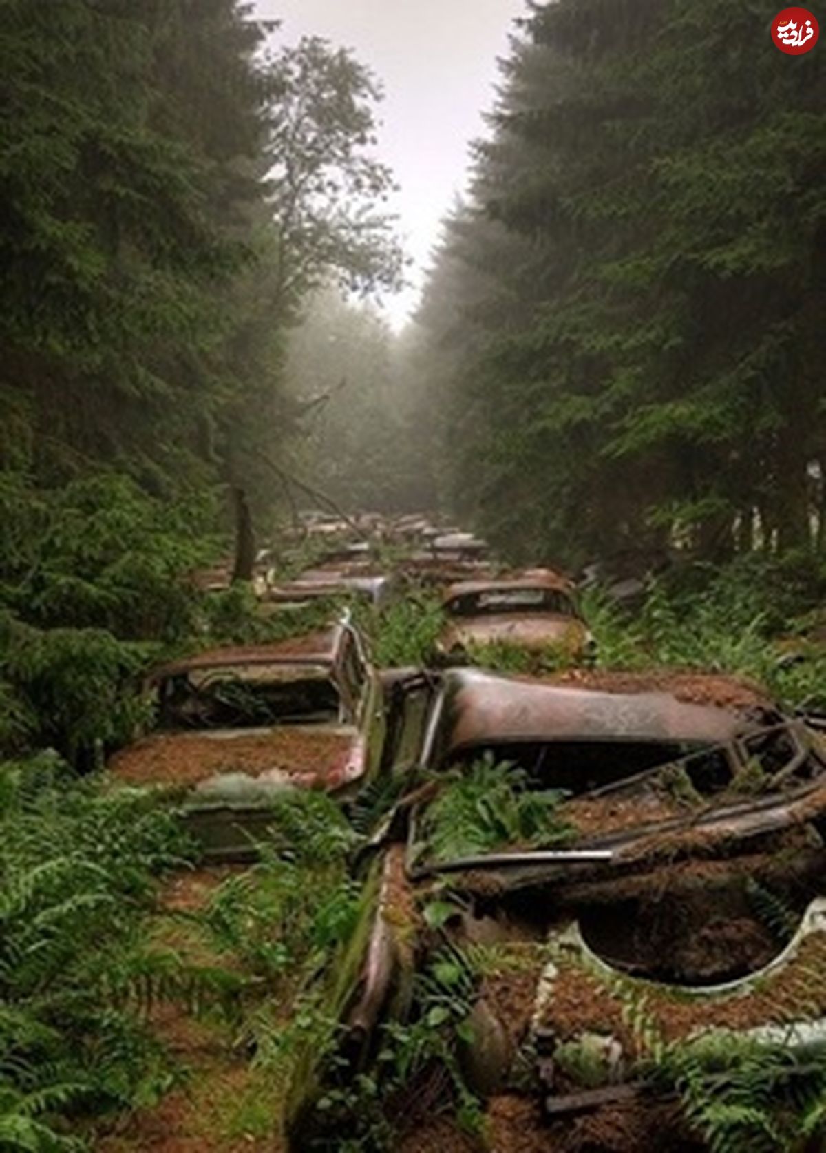 عکس/ ترافیک 70 ساله در جنگل بلژیک