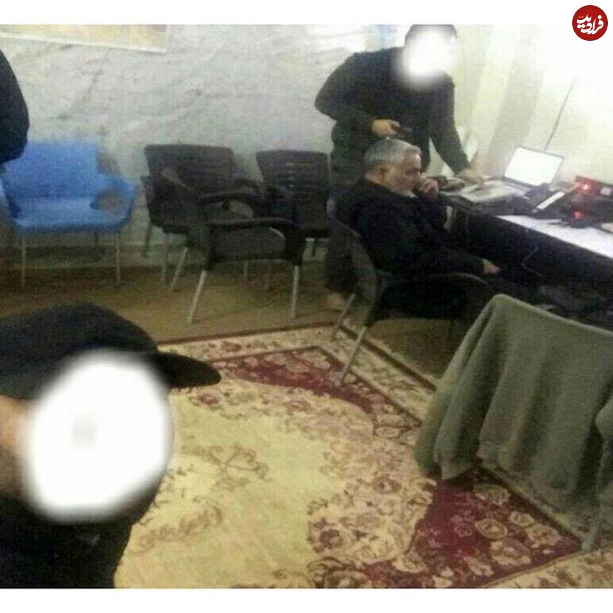 تصویر/ اتاق کار سردار سلیمانی در سوریه
