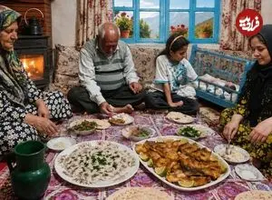 ببینید| غذای روستایی در ایران؛ پخت یک غذای متفاوت با ماهی و قارچ