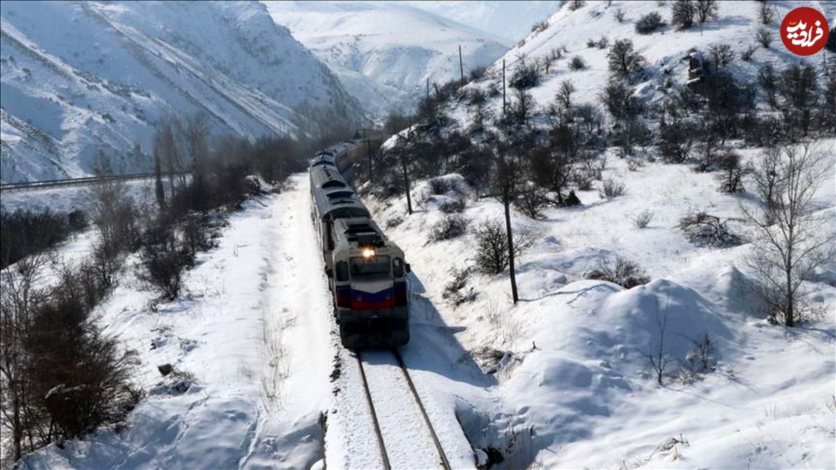 (عکس) قطار سرخس در دمای منفی ۲۵درجه