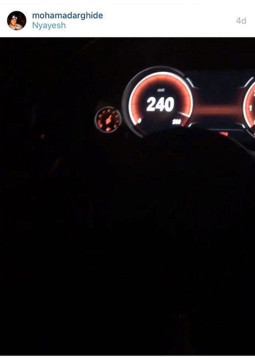 تصویر راننده BMW از سرعت‌ خود ۳ روز پیش از تصادف مرگبار