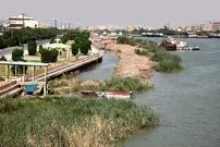 عکس| سفر به ایران قدیم؛ منظرۀ «ساحل کارون در خرمشهر» در دوران قاجار