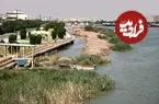 عکس| سفر به ایران قدیم؛ منظرۀ «ساحل کارون در خرمشهر» در دوران قاجار
