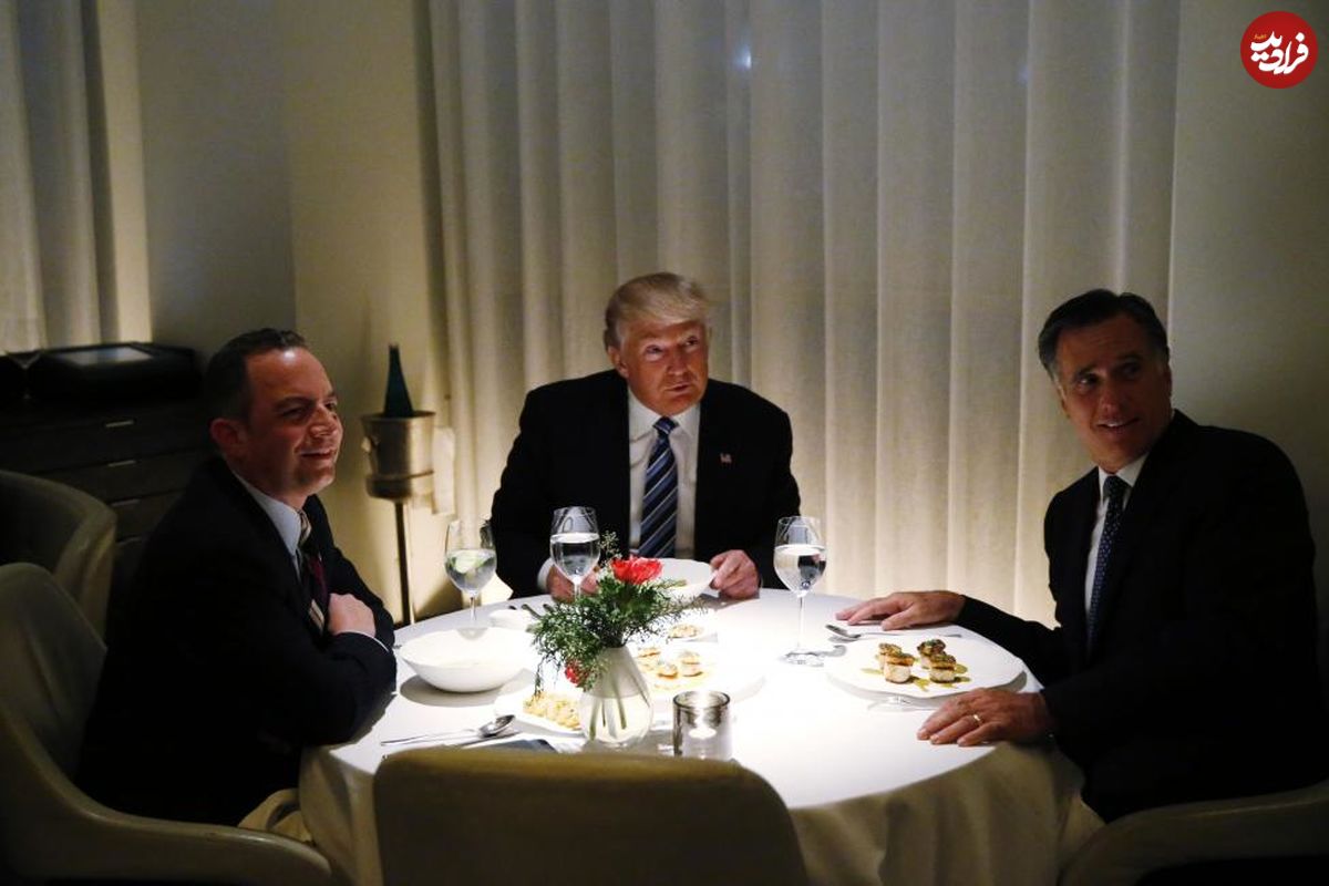 تصاویر/ ملاقات ترامپ و رامنی در رستوران مجلل