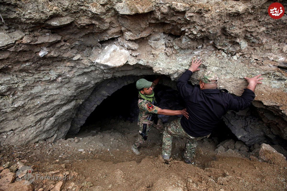 تصاویر/ کشف پادگان زیرزمینی داعش در موصل