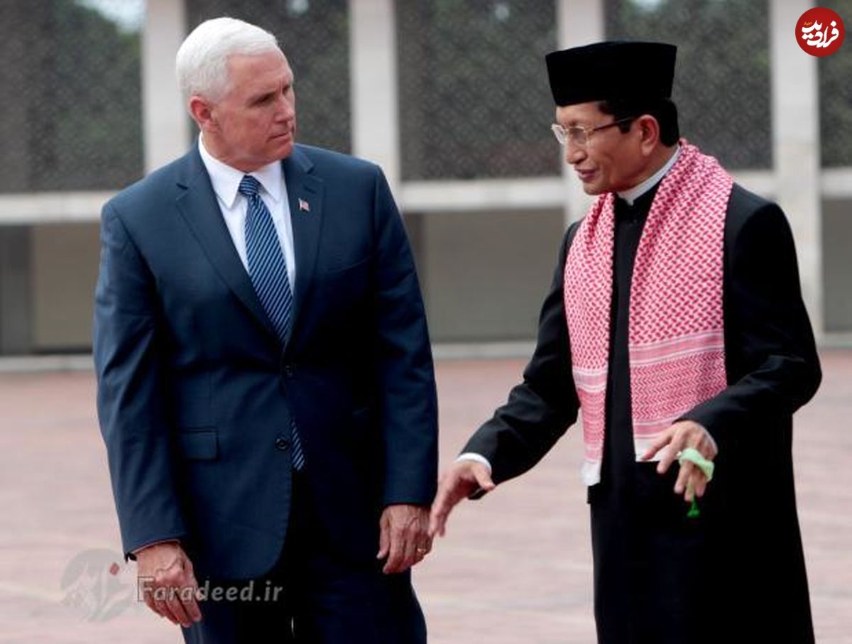 تصاویر/ بازدید معاون ترامپ از مسجد جاکارتا