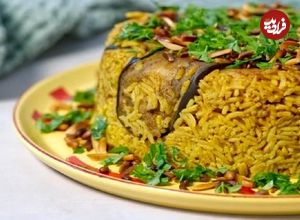 طرز تهیه مقلوبه مرغ و بادمجان