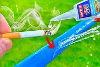 (ویدئو) ایده های جالب برای تعمیر وسایل پلاستیکی با چسب و خاکستر سیگار