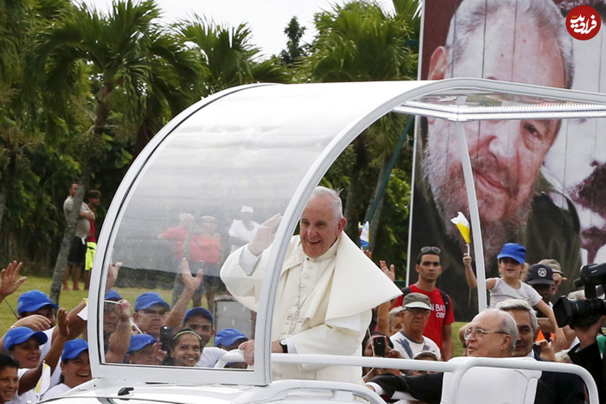 (تصاویر) دیدار پاپ با فیدل کاسترو