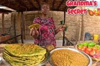 ببینید| غذای روستایی در کنیا؛ پخت نان سنتی آفریقایی با برگ کدو تنبل و تهیه عدسی