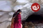 ببینید| بهشت یخی در مرز ایران