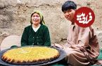 ببینید؛ غذای روستایی در افغانستان؛ پخت نان فطیر در بامیان