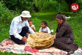 ببینید؛ غذای روستایی در آذربایجان؛ پخت نان محلی و خوراک مرغ و سیب زمینی 