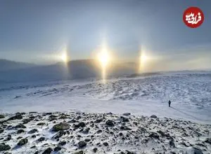 ببینید | پدیده نادر خورشید کاذب در روسیه
