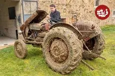 ببینید| مراحل دیدنی تعمیر و احیاء یک تراکتور قدیمی 80 ساله